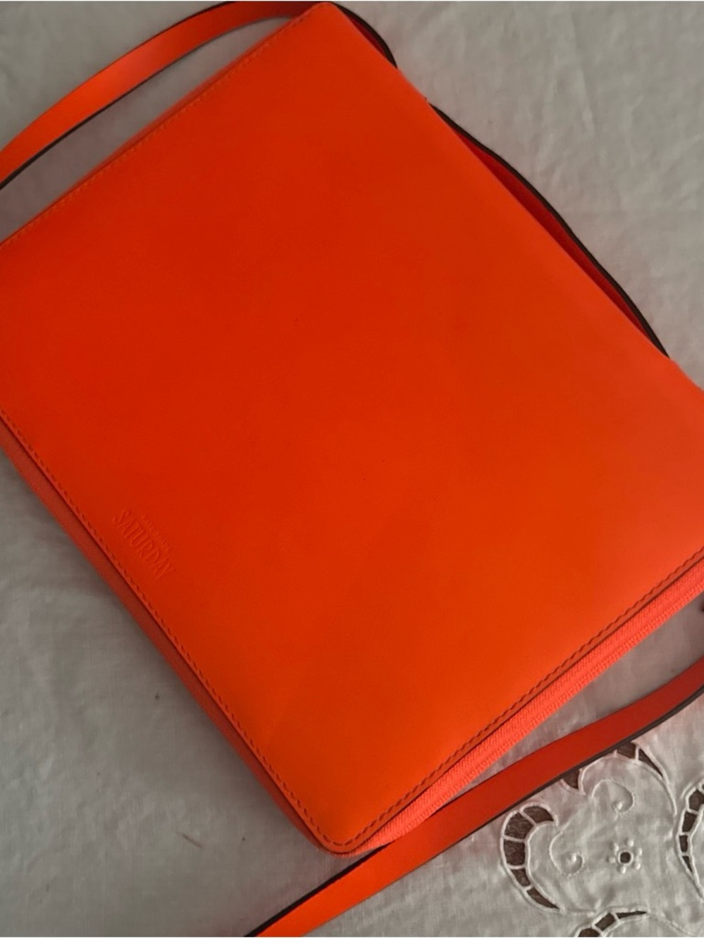 kate spade Bright Orange Leather Laptop Bag - Picture 3 of 4